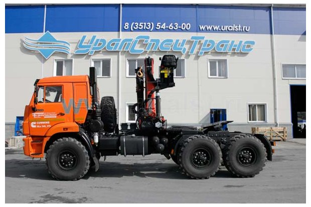 Седельный тягач с КМУ PK-15500А УСТ 5453 Камаз 43118-RR (CUMMINS)