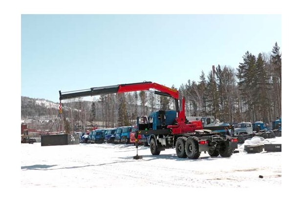 Седельный тягач с КМУ PK-23500А УСТ 5453 Камаз 43118