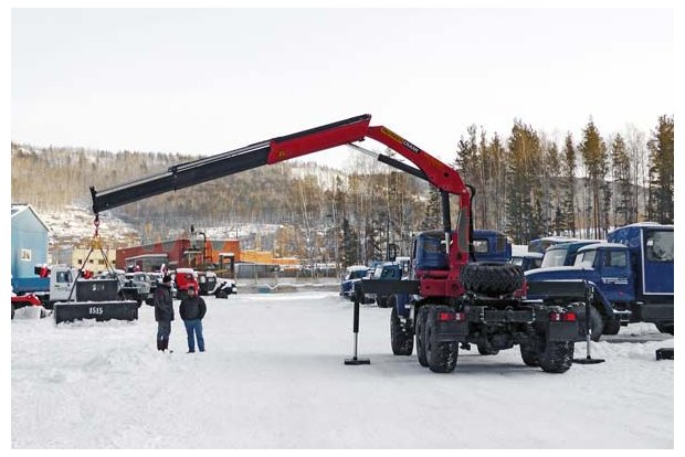 Седельный тягач с КМУ РК-15500А УСТ 5453 Урал 4320-1951-60