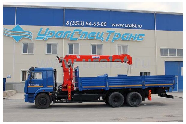 Бортовой автомобиль Камаз с КМУ Kanglim KS-2056