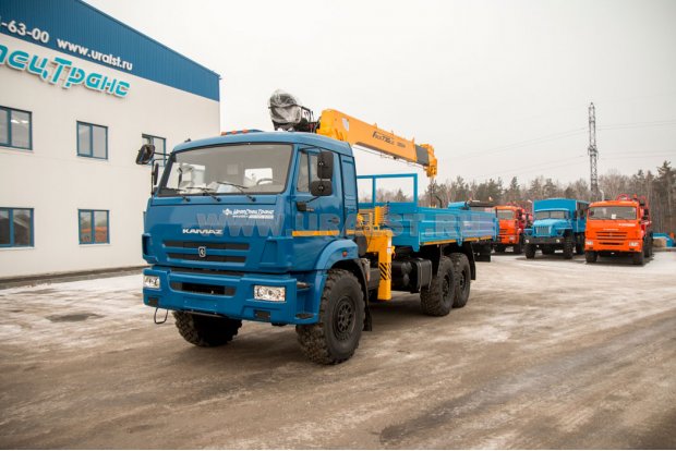 Бортовой с КМУ Soosan SCS736 УСТ 5453 Камаз 43118