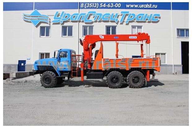 Лесовоз бортовой с Kanglim KS-1256G-II УСТ 54538E Урал 4320