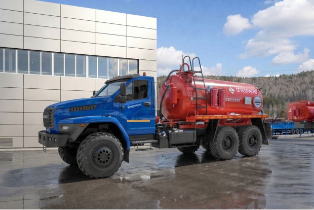 Автоцистерна вакуумная нефтепромысловая АКН-10 КО Урал NEXT 4320-72,ДОПОГ, УВЭОС