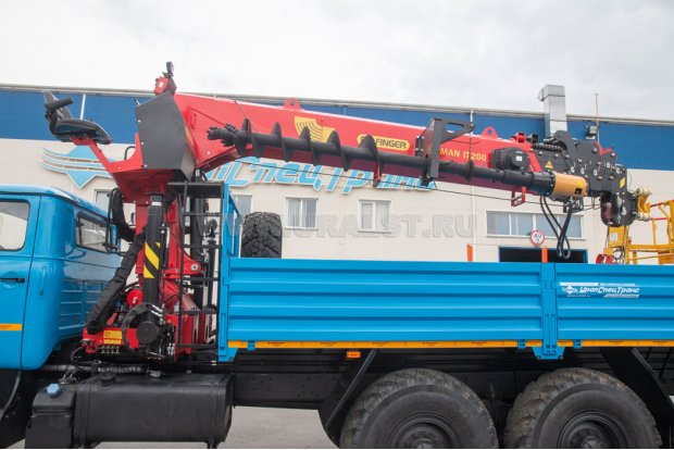 Бортовой с КМУ ИТ-200 (тросовый, люлька) УСТ 5453 Урал 4320-1951-60