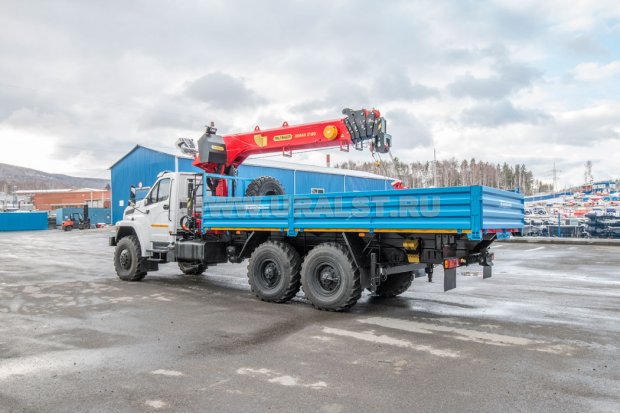 Бортовой с КМУ ИТ-180 (тросовый) УСТ 5453 Урал NEXT 4320-72Е5