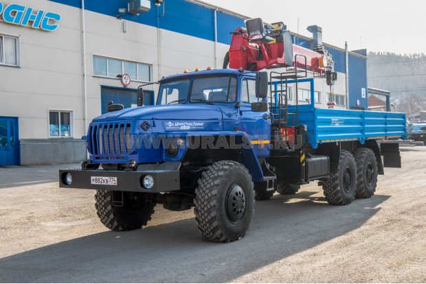 Автомобиль бортовой с КМУ ИТ-150 (тросовый) УСТ 5453 Урал 4320-1912-40