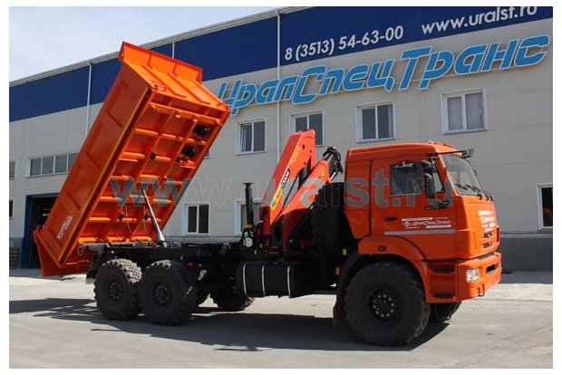 Самосвал с КМУ РК-15500В УСТ 5453 Камаз 43118