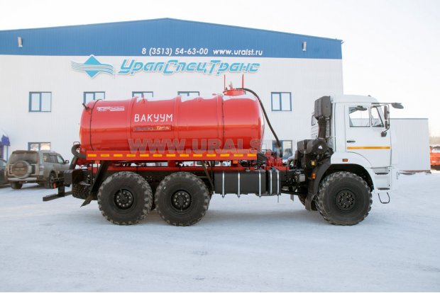 Вакуумная машина МВ-10 КО УСТ 5453 Камаз 43118-50, наружн. шпангоуты. 5 мм, подогрев