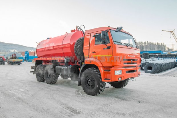 Автоцистерна вакуумная коммунальная МВ-10Т КО УСТ 5453 Камаз 43118-50, термос, карданно-ременный привод сп.м.