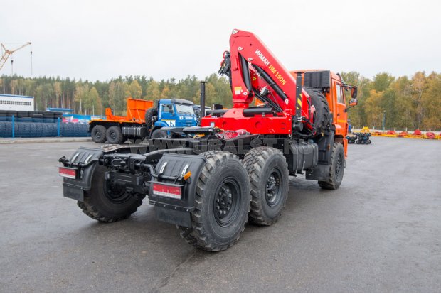 Седельный тягач с КМУ ИМ-150N УСТ 5453 Камаз 43118