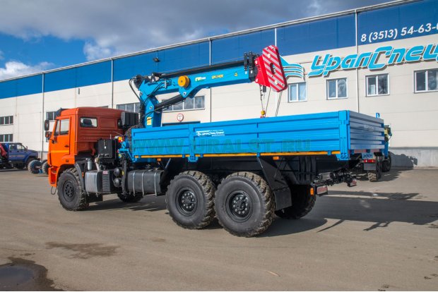 Бортовой автомобиль с КМУ ИМ-240А УСТ 54531J  Камаз 43118-3049-50