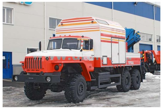 Автофургон Урал с КМУ