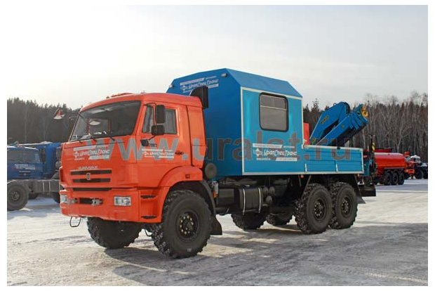 Фургон Камаз с краном-манипулятором ИМ-150N-04