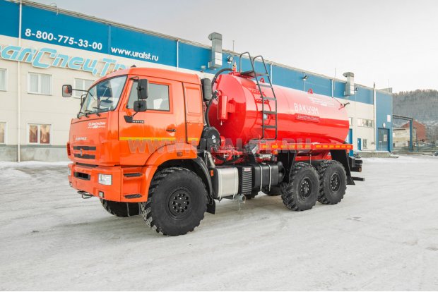 Автоцистерна вакуумная коммунальная МВ-10Т КО УСТ 5453 Камаз 43118-50, термос, карданно-ременный привод сп.м.