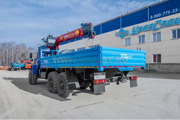 Автомобиль бортовой с КМУ ИТ-150 (тросовый) УСТ 5453 Урал 4320-1912-40