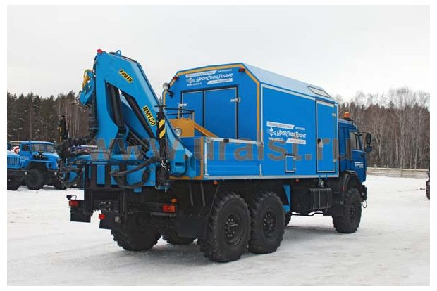 Фургон Камаз с краном-манипулятором ИМ-150-04