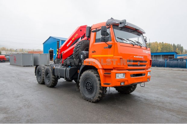 Седельный тягач с КМУ ИМ-150N УСТ 5453 Камаз 43118