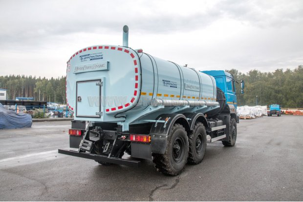 Автоцистерна для воды АЦПТ-10НО УСТ 5453 Урал 5557-4551-80 насос, обогрев, сп. м.