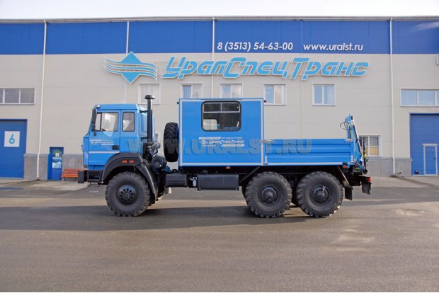 ГПА 6+2 откр. с КМУ ИМ-20 УСТ 54534J Урал 4320-4151-81 бескап.