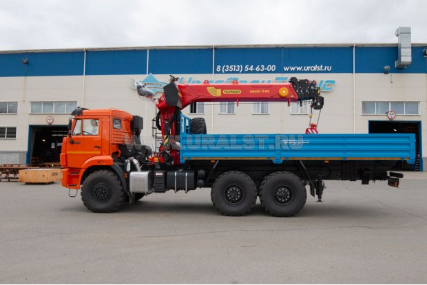 Автомобиль бортовой с КМУ ИТ-180 (тросовый) УСТ 54531J Камаз 43118-50