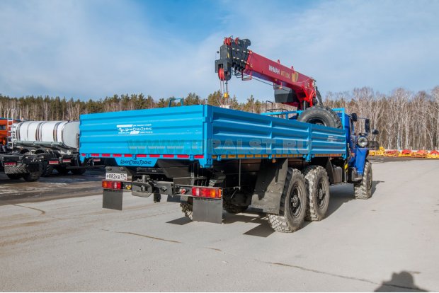 Автомобиль бортовой с КМУ ИТ-150 (тросовый) УСТ 5453 Урал 4320-1912-40