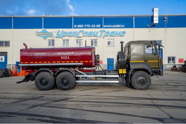 Автоцистерна для питьевой воды АЦПТ-10НО УСТ 5453 Урал 4320-4971-58 сп.м. Евро-2 насос, обогрев
