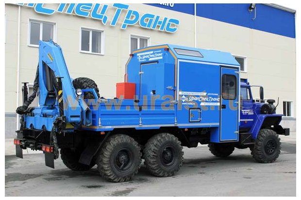 Фургон Урал с КМУ