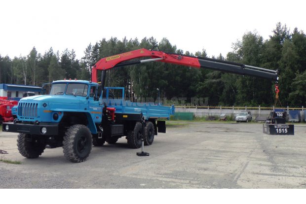 Автомобиль бортовой Урал 4320-60М с КМУ Palfinger PK-15500