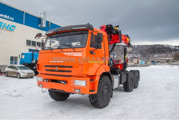 Седельный тягач с КМУ ИТ-180 (тросовый) УСТ 5453 Камаз 53504 (44108)