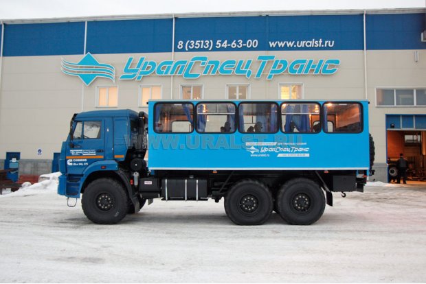 Автобус вахтовый 22+2 люкс УСТ 54535 Камаз 43118 (Cummins) лебедка, сп. место