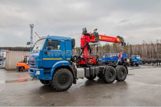 Седельный тягач с КМУ ИТ-150 (тросовый) УСТ 5453 Камаз 53504 (44108)