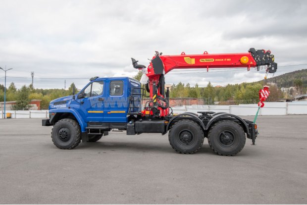 Седельный тягач с КМУ ИТ-180 (тросовый) УСТ 5453 Урал NEXT 4320-74Е5И06, сдвоен. кабина