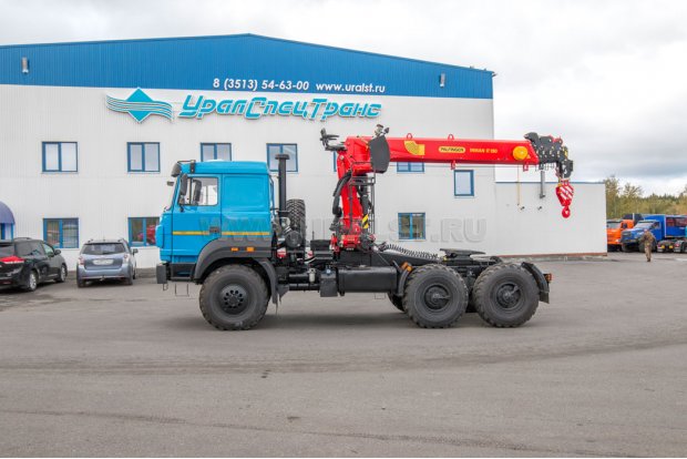 Седельный тягач с КМУ ИТ-150 (тросовый) УСТ 5453 Урал 44202-82Е5
