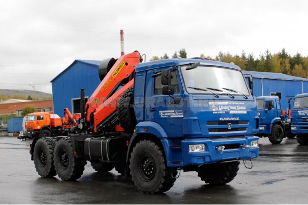 Седельный тягач Камаз 53504-46 с краном манипулятором Palfinger РK-15500 с верхним управлением