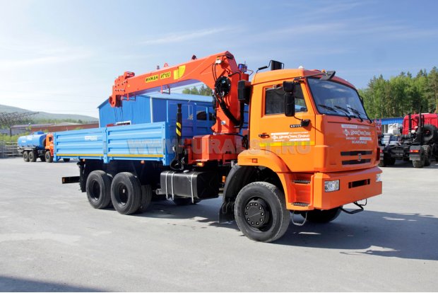 Бортовой с КМУ ИТ-180 (тросовый) УСТ 5453 Камаз 65111-50