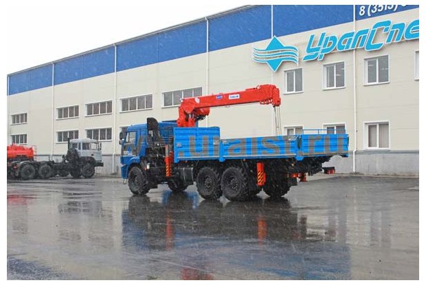 Бортовой с КМУ KS-2056 (тросовый) УСТ 5453 Камаз 43118 сп.м