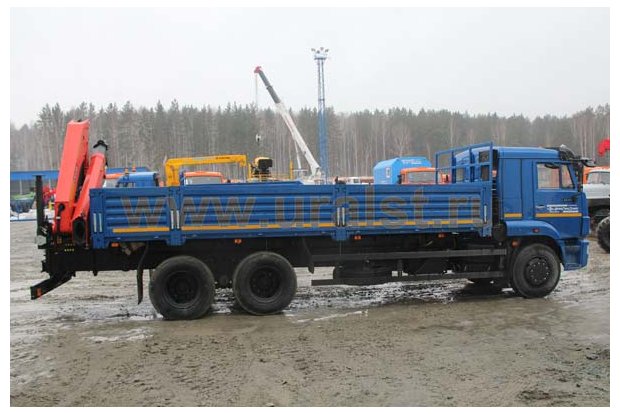 Бортовой с КМУ РК-15500А УСТ 5453 Камаз 65117 на заднем свесе