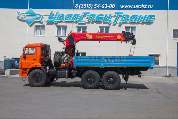 Бортовой с КМУ ИТ-180 (тросовый) УСТ 5453 Камаз 43118 5м