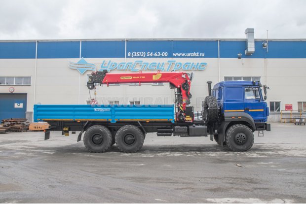 Бортовой с КМУ ИТ-150 (тросовый) УСТ 5453 Урал 4320-4971-80 сп.м