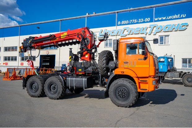 Седельный тягач с КМУ ИТ-200 (тросовый, люлька, бур) УСТ 5453 Камаз 43118