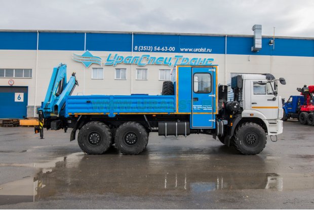 Автофургон ГПА 4+2 откр. с КМУ ИМ-150 УСТ 5453 Камаз 43118-50
