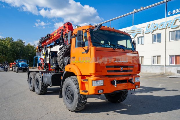 Седельный тягач с КМУ ИТ-200 (тросовый, люлька, бур) УСТ 5453 Камаз 43118