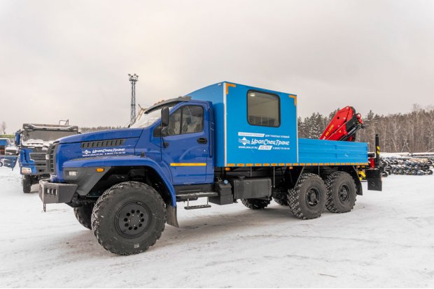 Автофургон ГПА 6+2 откр.с КМУ ИМ-150N УСТ 5453 Урал NEXT 4320-72