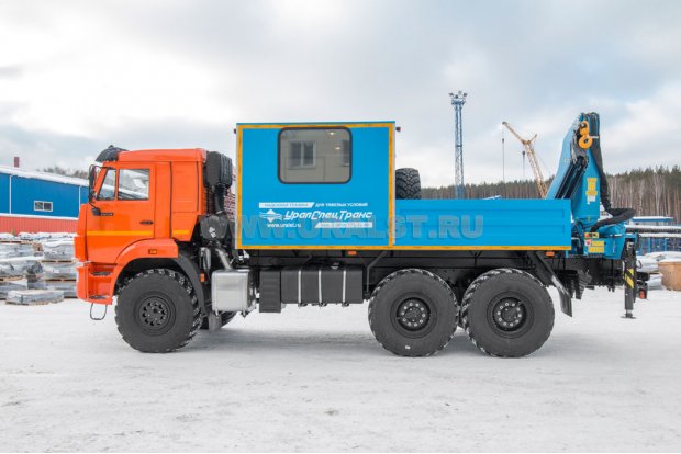 Автофургон ГПА 6+2 откр. с КМУ ИМ-150N УСТ 5453 Камаз 43118, сп.м 