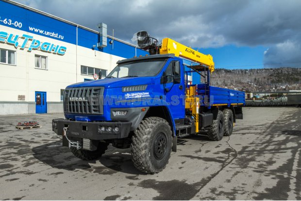 Бортовой автомобиль с КМУ SOOSAN SCS746 L УСТ 5453 Урал NEXT 4320-6951-74
