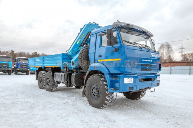 Автомобиль бортовой с КМУ ИМ-240 УСТ 54531J Камаз 43118-50 сп.м., верхнее управление