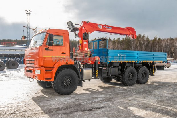 Контейнеровоз с КМУ Kanglim KS-1256G (тросовый) УСТ 5453 Камаз 43118