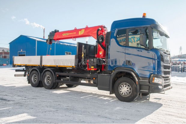 Бортовой с КМУ ИТ 180 Scania