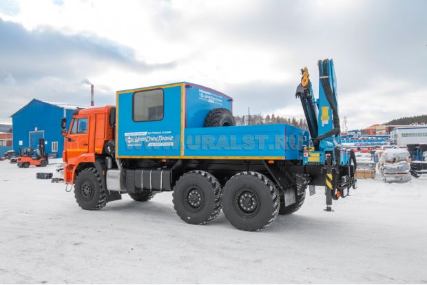 Автофургон ГПА 6+2 откр. с КМУ ИМ-150N УСТ 5453 Камаз 43118, сп.м 