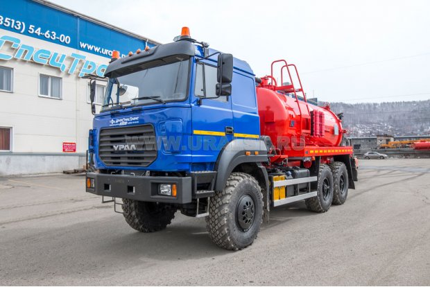 Автоцистерна вакуумная для нефтепродуктов АКН-10-ОД PNR УСТ 5453 Урал 5557-4551-80 сп.м., доработка под ДОПОГ